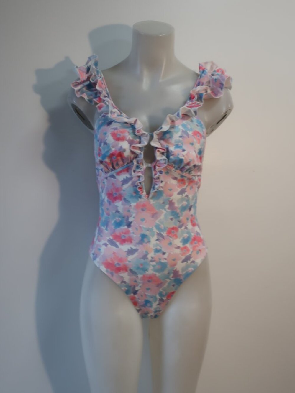 Womens LoveShackFancy Tibbie Multicolor Floral (Item- 33) One Piece Swimsuit XS - Picture 4 of 7
